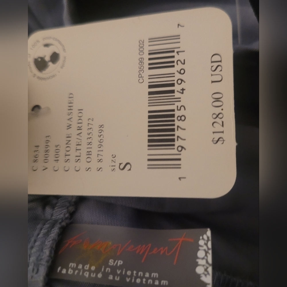 FREE PEOPLE MOVEMENT Star Player Onesie Jumpsuit in Stone Wash. Size S. NWT - Picture 5 of 6